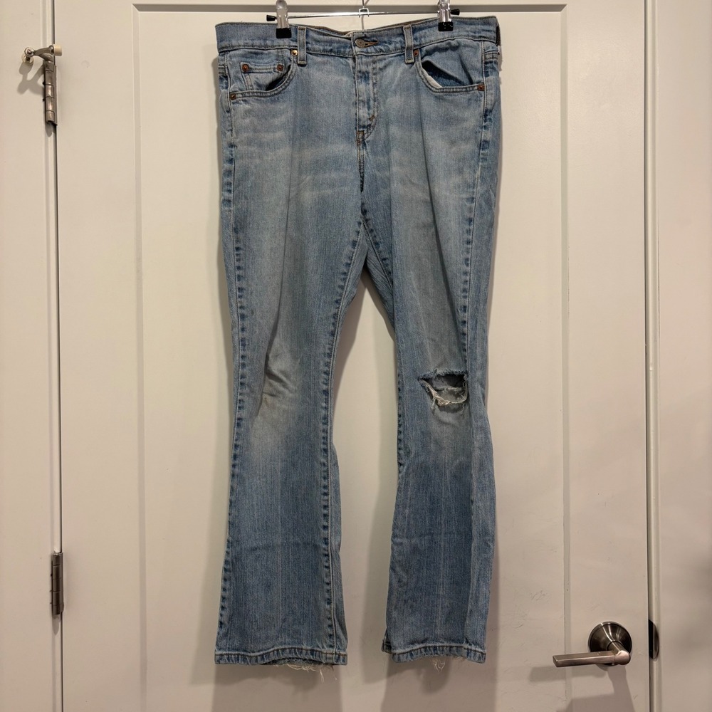 Levis 515 Boot Cut Jeans Light Wash Denim Mid Rise Pants 8S 5203